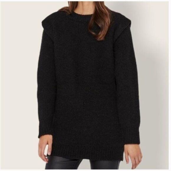 VERO MODA Daisy Wide Shoulder Sweater Black Medium - Picture 1 of 7